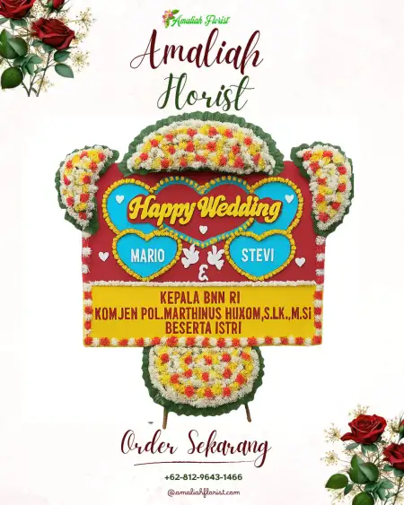Papan Bunga Pernikahan Wergu Wetan